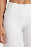 WRUP Faux Leather - High Waisted - 7/8 Length - White