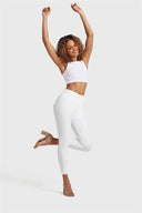 WRUP Faux Leather - High Waisted - 7/8 Length - White