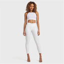 WRUP Faux Leather - High Waisted - 7/8 Length - White