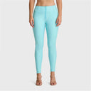 WRUP Faux Leather - High Waisted - Full Length - Sky Blue