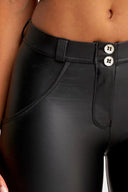 WRUP Faux Leather - Mid Rise - Full Length - Black