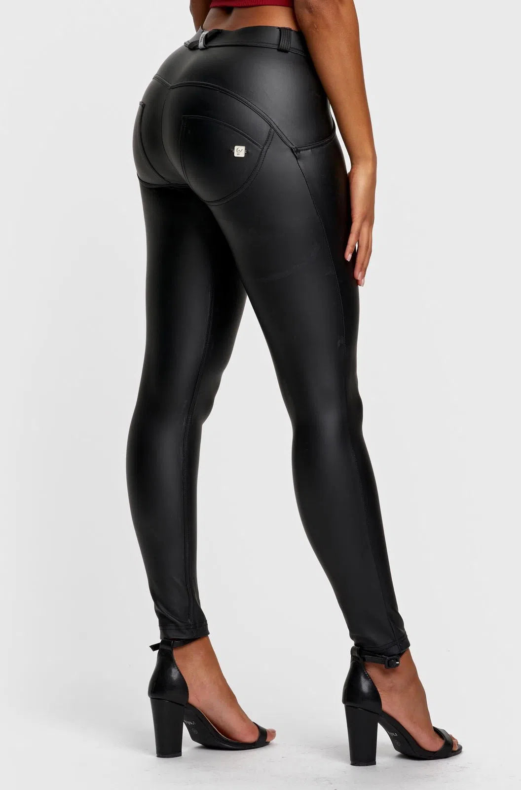 WRUP Faux Leather - Mid Rise - Full Length - Black