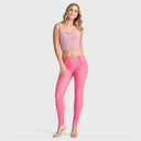 WRUP Faux Leather - Mid Rise - Full Length - Candy Pink