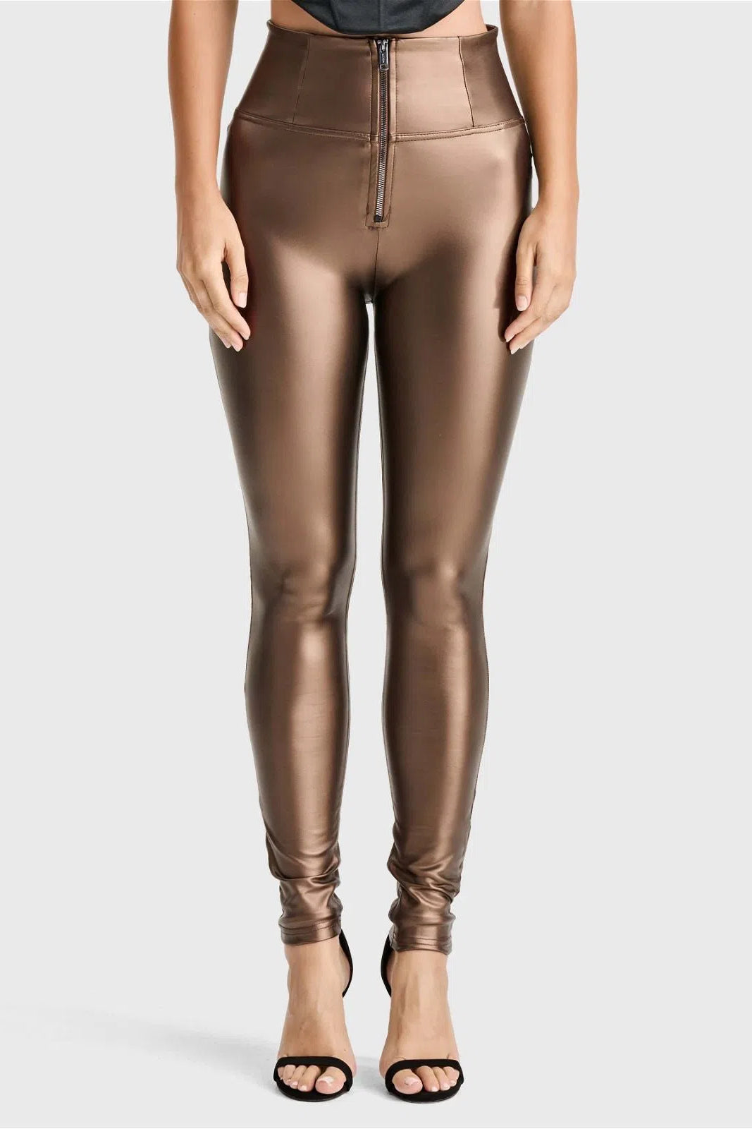 WRUP Faux Leather - Super High Waisted - Full Length - Bronze 2