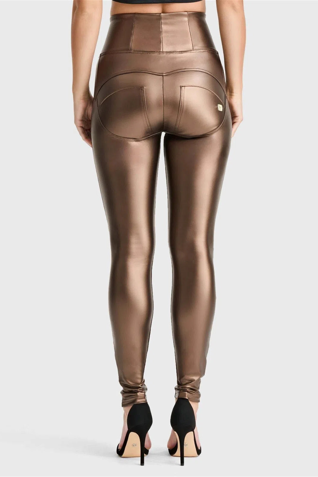 WRUP Faux Leather - Super High Waisted - Full Length - Bronze 3