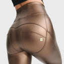 WRUP Faux Leather - Super High Waisted - Full Length - Bronze