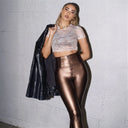 WRUP Faux Leather - Super High Waisted - Full Length - Bronze