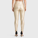 WRUP Faux Leather - Super High Waisted - Full Length - Gold
