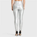 WRUP Faux Leather - Super High Waisted - Full Length - Silver