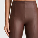 WRUP Faux Leather - Super High Waisted - Super Flare - Chocolate