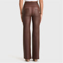 WRUP Faux Leather - Super High Waisted - Super Flare - Chocolate