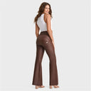 WRUP Faux Leather - Super High Waisted - Super Flare - Chocolate