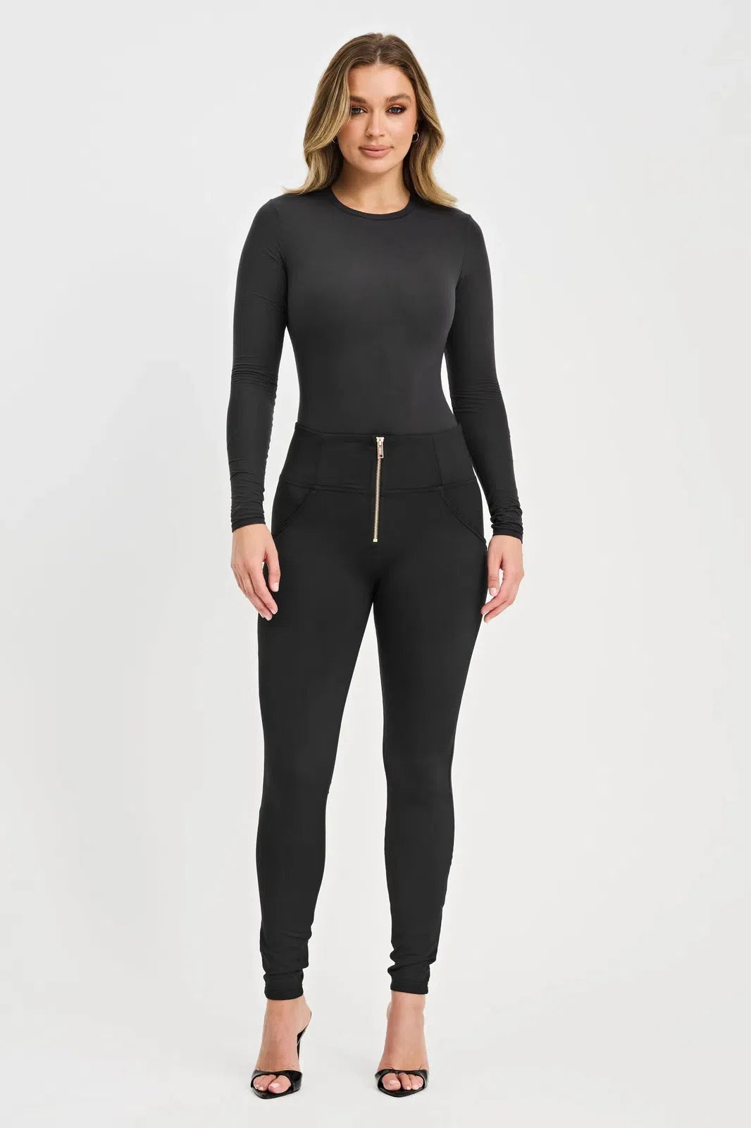WRUP Fleece Lined Fashion - High Waisted - Full Length - Black 3