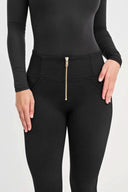 WRUP Fleece Lined Fashion - High Waisted - Full Length - Black