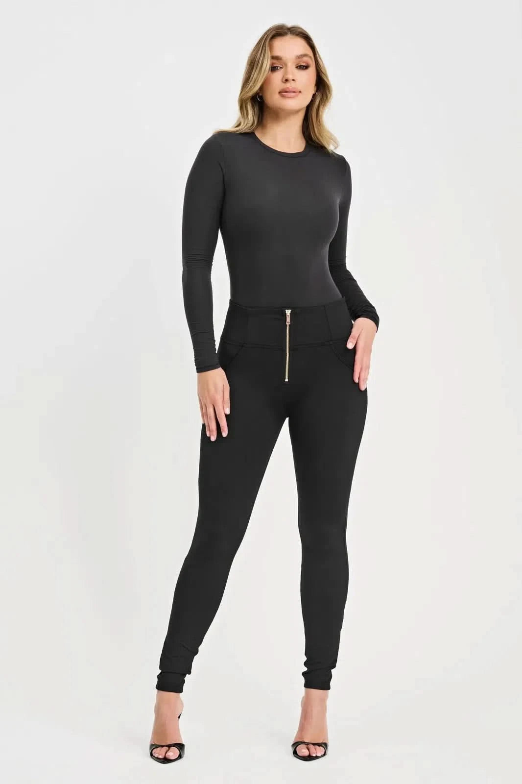 High Waisted Fleece Lined Leggings New Look Black High Waisted