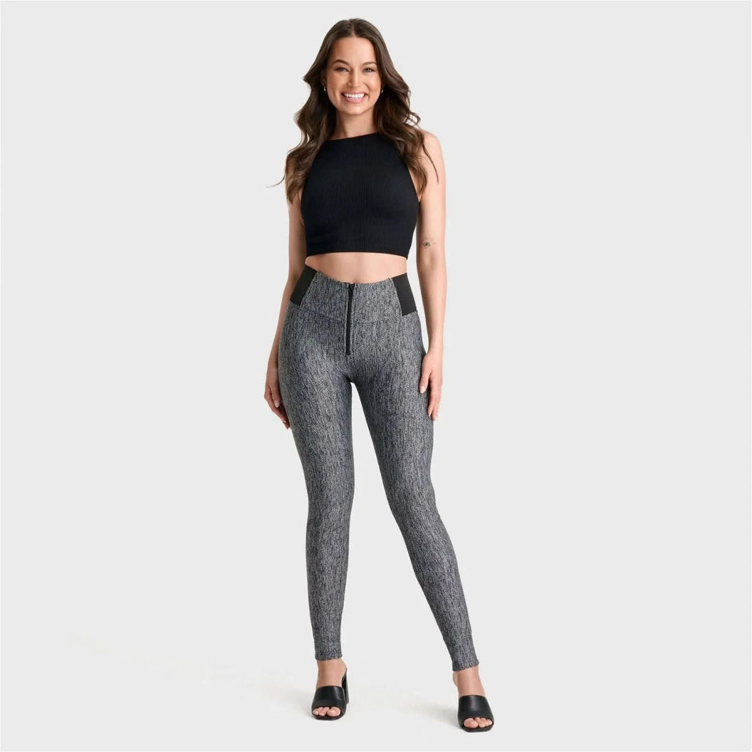 WRUP Jacquard - High Waisted - Full Length - Grey