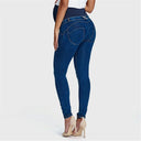 WRUP Maternity Denim - Full Length - Dark Blue + Yellow Stitching