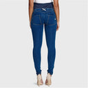 WRUP Maternity Denim - Full Length - Dark Blue + Yellow Stitching