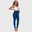 WRUP Maternity Denim - Full Length - Dark Blue + Yellow Stitching
