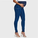 WRUP Maternity Denim - Full Length - Dark Blue + Yellow Stitching