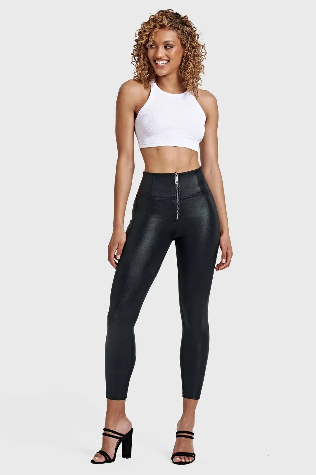 WRUP Metallic Lurex - High Waisted - 7/8 Length - Midnight Black 3