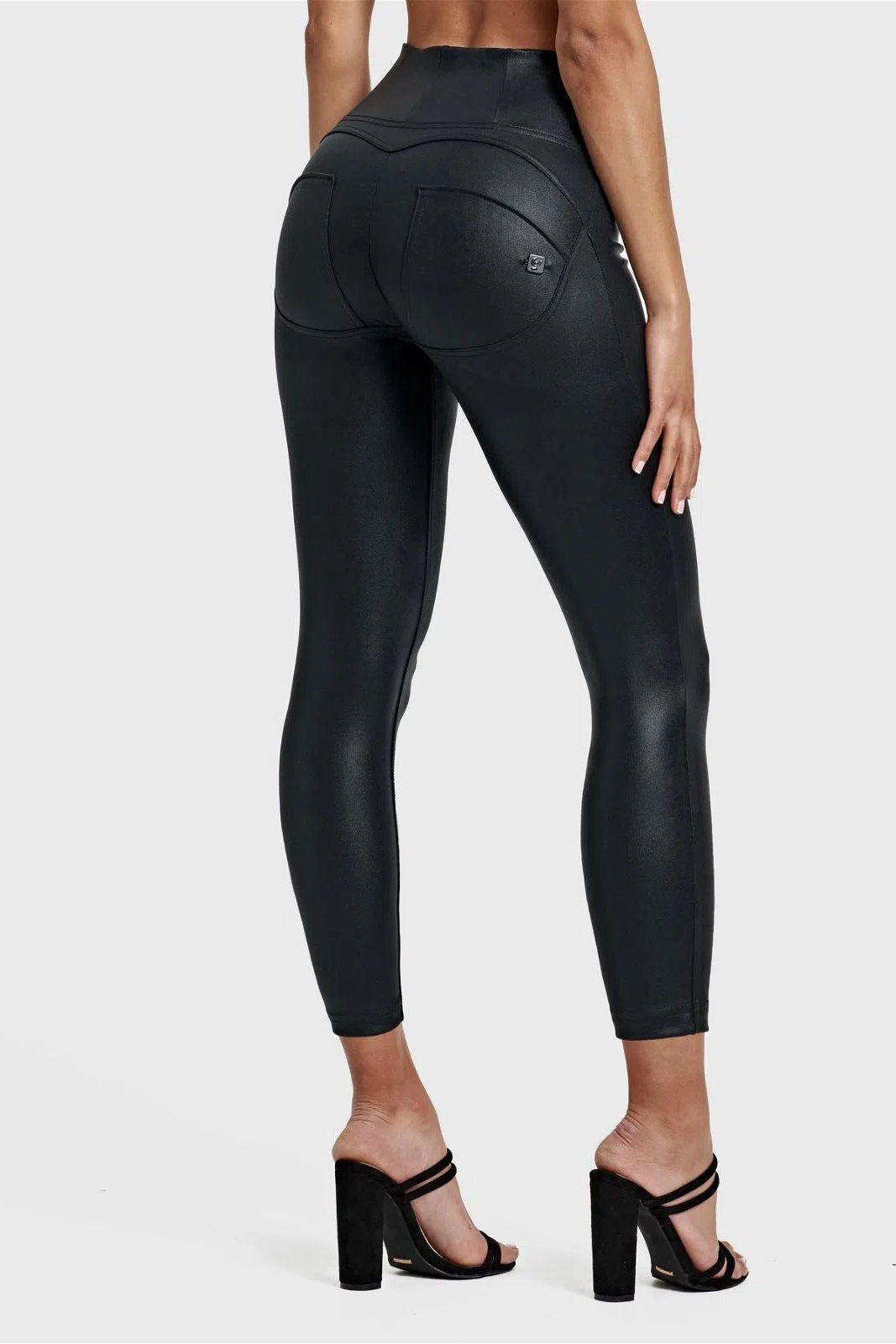 WRUP Metallic Lurex - High Waisted - 7/8 Length - Midnight Black 1