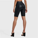 WRUP Metallic Lurex - High Waisted - Biker Shorts - Midnight Black