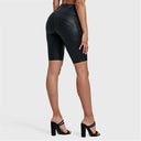 WRUP Metallic Lurex - High Waisted - Biker Shorts - Midnight Black