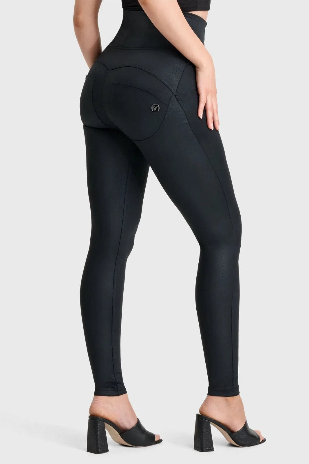 WRUP Metallic Lurex - Super High Waisted - Full Length - Midnight Black 3