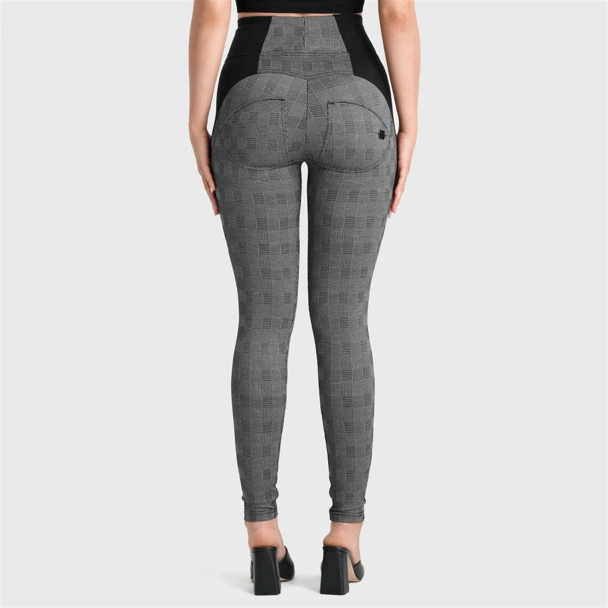 WRUP Mosaic Weave Fashion - Super High Waisted - Full Length - Grey