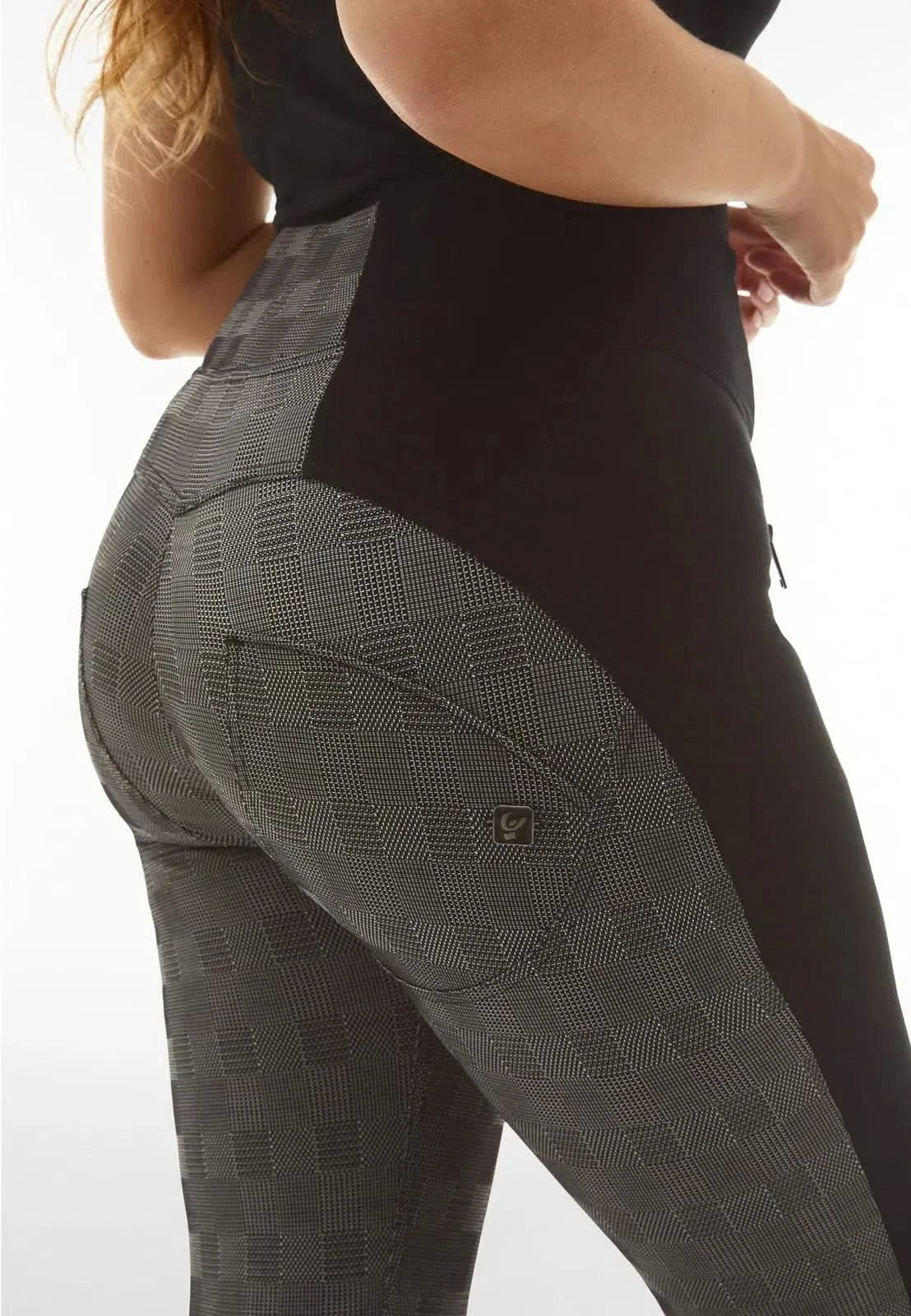 WRUP Mosaic Weave Fashion - Super High Waisted - Full Length - Grey