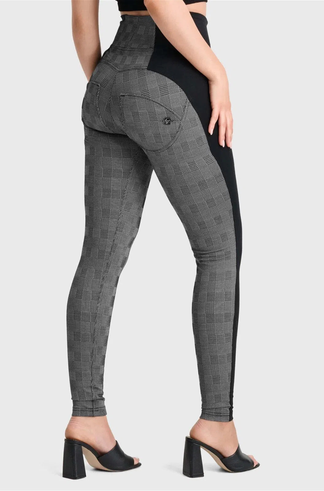 WRUP Mosaic Weave Fashion - Super High Waisted - Full Length - Grey