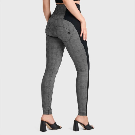 WRUP Mosaic Weave Fashion - Super High Waisted - Full Length - Grey