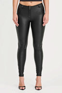WRUP Panther Faux Leather - Mid Rise - Full Length - Black