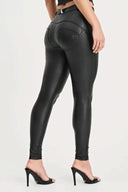 WRUP Panther Faux Leather - Mid Rise - Full Length - Black