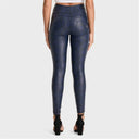 WRUP Python Faux Leather Limited Edition - High Waisted - Full Length - Midnight Blue