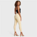 WRUP SNUG Distressed Jeans - High Waisted - 7/8 Length - Beige