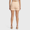 WRUP SNUG Jeans - 3 Button High Waisted - Shorts - Beige