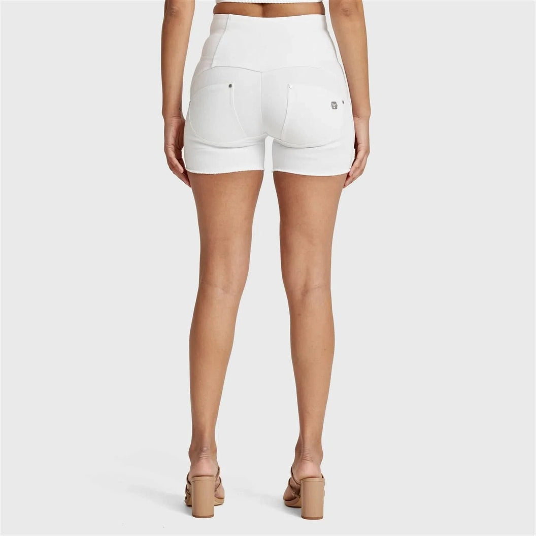 WRUP SNUG Jeans - 3 Button High Waisted - Shorts - White