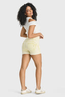 WRUP SNUG Jeans - 3 Button High Waisted - Shorts - Yellow Sorbet