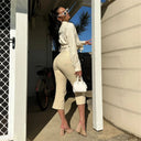 WRUP SNUG Jeans - High Waisted - Cropped - Beige