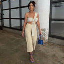 WRUP SNUG Jeans - High Waisted - Cropped - Beige