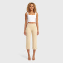 WRUP SNUG Jeans - High Waisted - Cropped - Beige
