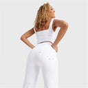 WRUP SNUG Jeans - High Waisted - Cropped - White