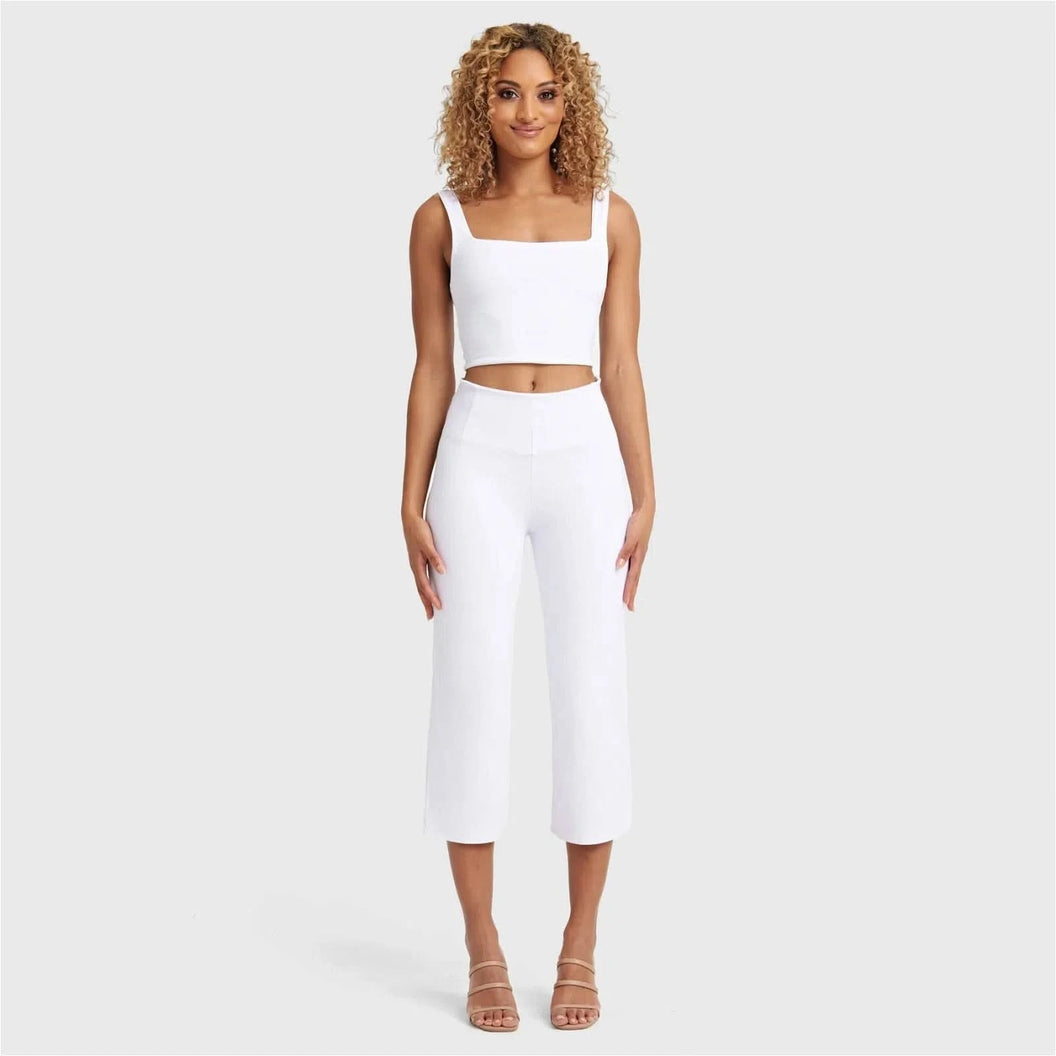 WRUP SNUG Jeans - High Waisted - Cropped - White