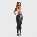 WRUP SNUG Jeans - High Waisted - Full Length - Black + Black Stitching