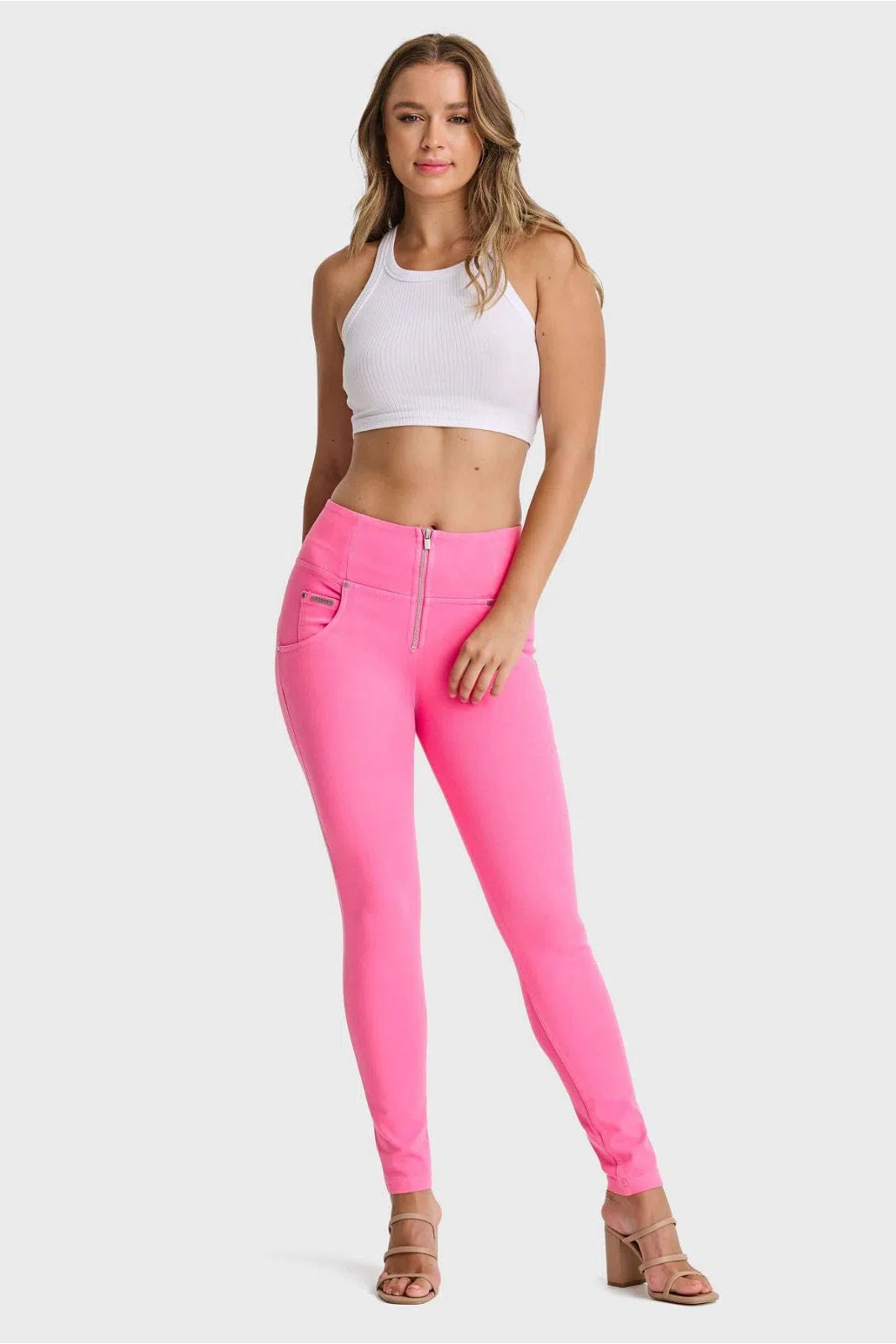 WRUP SNUG Jeans - High Waisted - Full Length - Candy Pink 3
