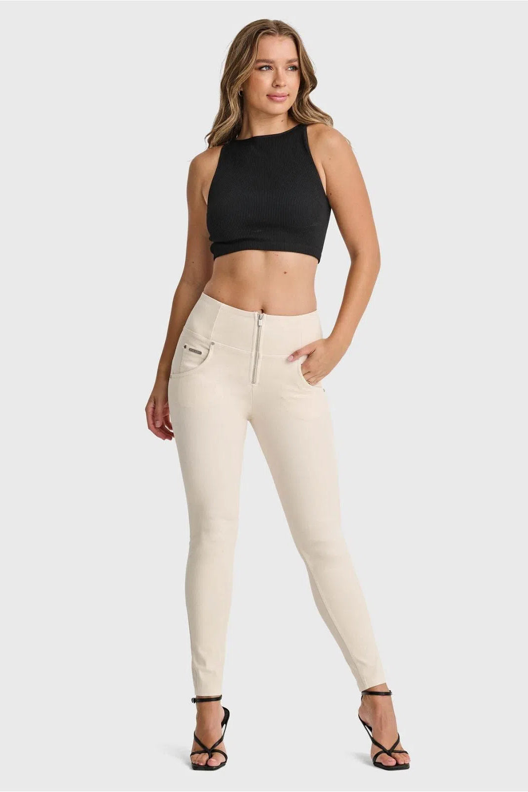 WRUP SNUG Jeans - High Waisted - Full Length - Ivory 2