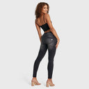 WRUP SNUG Jeans - Mid Rise - Full Length - Black + Black Stitching