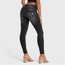 WRUP SNUG Jeans - Mid Rise - Full Length - Black + Black Stitching